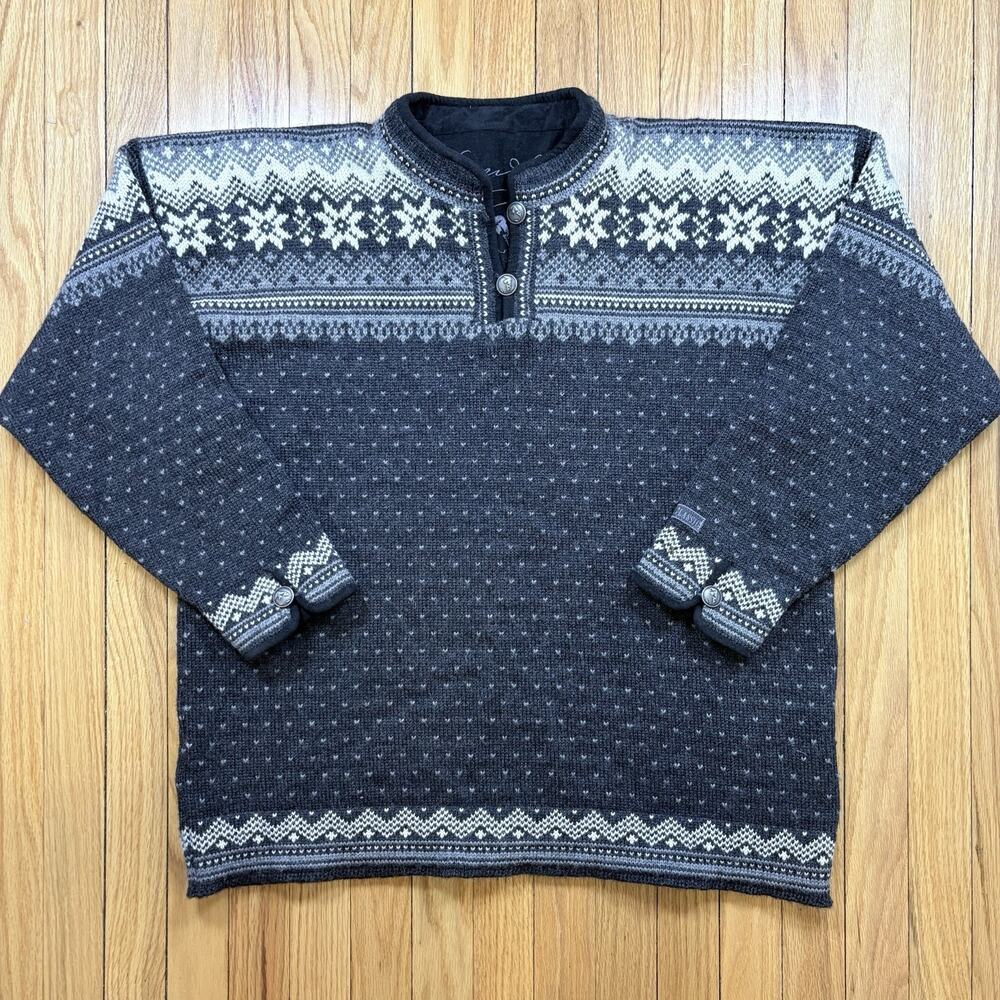 Vintage Dale Of Norway Heavy Wool Sweater Men’s Size XL Pure New Wool Fair Isle